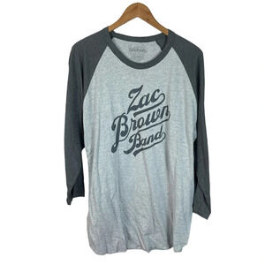 LS236 Zac Brown Southern Ground 3/4 Sleeve Raglan Baseball Style Shirt XXL